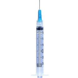 Pack of 10 syringes, 25 gauge with 3ml capacity for reliable injection use.