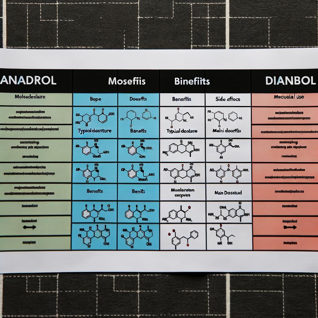 Graph showcasing the effectiveness and side effects: Anadrol vs Dianabol