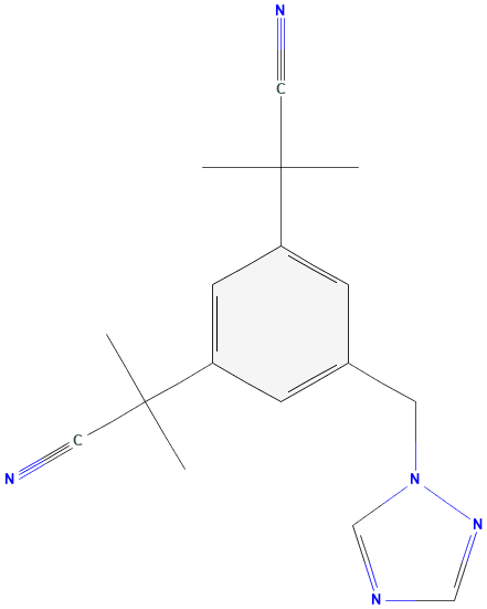Structure of Anastrozole